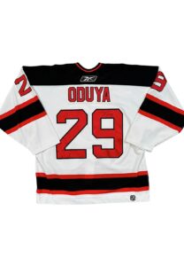 2006-07 Johnny Oduya NJ Devils Reg Season/Playoffs Game-Used & Autographed Jersey