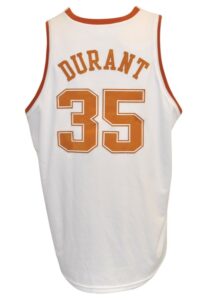 2006-07 Kevin Durant Texas Longhorns Game-Used & Autographed Home Jersey (Full JSA LOA • First Freshman To Win Naismith College Player of the Year • Originally Sourced From Durant)