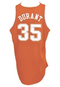 2006-07 Kevin Durant Texas Longhorns Game-Used & Autographed Road Jersey