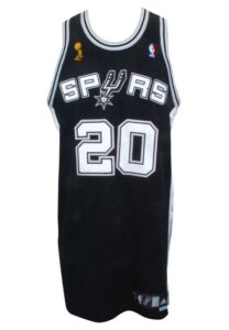 2006-07 Manu Ginobili San Antonio Spurs NBA Finals Game-Used & Autographed Road Jersey