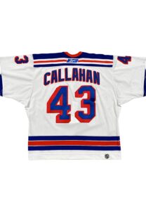 2006-07 Ryan Callahan NY Rangers NHL Debut & Playoffs Game-Used Jersey