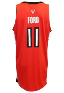 2006-07 T.J. Ford Toronto Raptors Game-Used & Autographed Road Jersey