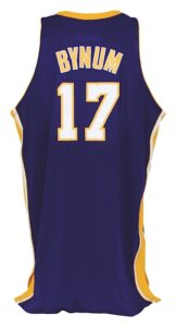 2006-2007 Andrew Bynum Los Angeles Lakers Game-Used Road Jersey