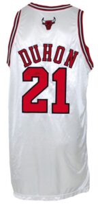 2006-2007 Chris Duhon Chicago Bulls Game-Used and Autographed Road Jersey