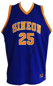 2006-2007 Derrick Rose Simeon Career Academy High School Senior Year Game-Used & Autographed Jersey