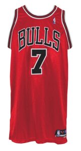 2006-2007 Kirk Hinrich Chicago Bulls Game-Used & Autographed Road Alternate Jersey & 2004-2005 Ben ….