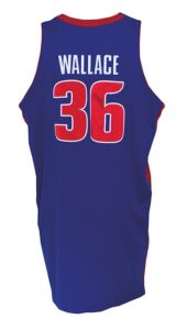 2006-2007 Rasheed Wallace Detroit Pistons Game-Used Road Jersey