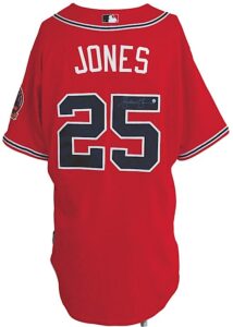 2006 Andruw Jones Atlanta Braves Game-Used & Autographed Red Alternate Jersey