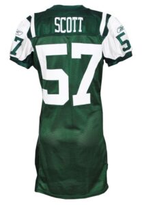 2006 Bart Scott New York Jets Game-Issued Home Jersey