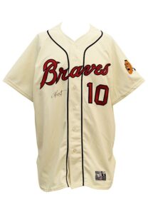 2006 Chipper Jones Atlanta Braves Bench-Worn & Autographed TBTC Home Jersey