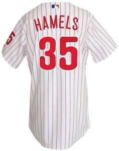 2006 Cole Hamels Rookie Philadelphia Phillies Game-Used & Autographed Home Jersey