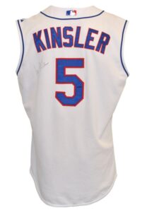 2006 Ian Kinsler Texas Rangers Game-Used & Autographed Home Vest