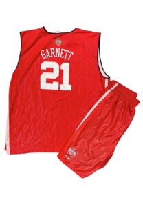 2006 Kevin Garnett NBA All-Star Game Practice Worn Reversible Jersey & 2007 Shorts