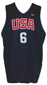 2006 LeBron James Team USA Reversible Practice Uniform