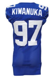 2006 Mathias Kiwanuka Rookie New York Giants Game-Used Home Jersey