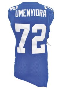 2006 Osi Umenyiora New York Giants Game-Used Home Jersey