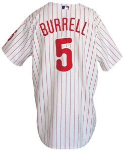 2006 Pat Burrell Philadelphia Phillies Game-Used Home Jersey