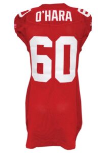 2006 Shaun O’Hara New York Giants Game-Used Red Alternate Jersey