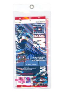 2006 World Series Game 3 Ticket Signed By Albert Pujols