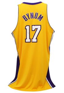 2007-08 Andrew Bynum Los Angeles Lakers NBA Finals Team-Issued Jersey