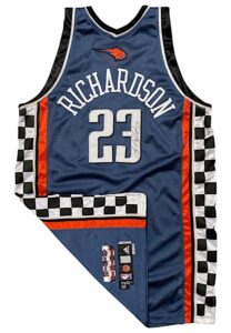 2007-08 Jason Richardson Charlotte Bobcats Game-Used & Autographed “Racing Night” Alternate Jersey