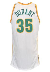 2007-08 Kevin Durant Rookie Seattle SuperSonics Game-Used Home Jersey