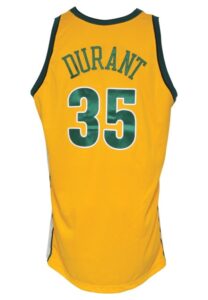 2007-08 Kevin Durant Rookie Seattle SuperSonics Game-Used Home Jersey