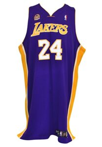 2007-08 Kobe Bryant Los Angeles Lakers Game-Used Road Jersey (D.C. Sports LOA • 60th Anniversary Patch • League MVP & NBA Finals Season)