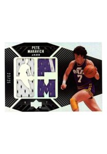 2007-08 UD Black Pete Maravich Game-Used Jersey Patch #66