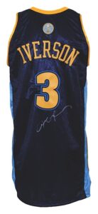 2007-2008 Allen Iverson Denver Nuggets Game-Used & Autographed Alternate Jersey (JSA)