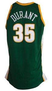 2007-2008 Kevin Durant Rookie Seattle Sonics Game-Used Road Jersey