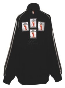 2007-2008 San Antonio Spurs Worn & Autographed Turn-Back-The-Clock Warm-Up Jacket Attributed to Manu Ginobili