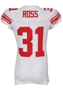 2007 Aaron Ross Rookie New York Giants Game-Used Road Jersey