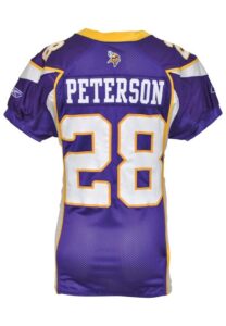 2007 Adrian Peterson Rookie Minnesota Vikings Game-Used Home Jersey