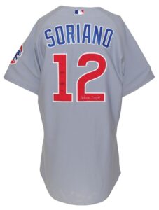 2007 Alfonso Soriano Chicago Cubs Game-Used & Autographed Road Uniform