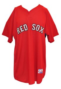 2007 Boston Red Sox Player-Worn Batting Practice Jerseys — Jason Varitek & Curt Schilling