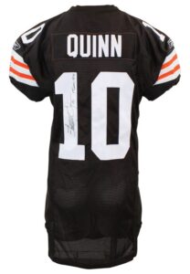 2007 Brady Quinn Cleveland Browns Game-Used & Autographed Road Jersey