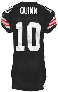 2007 Brady Quinn Rookie Cleveland Browns Game-Used Home Jersey