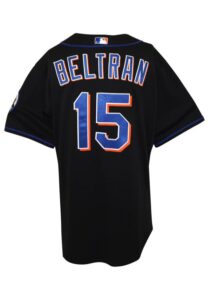 2007 Carlos Beltran New York Mets Game-Used Black Alternate Jersey