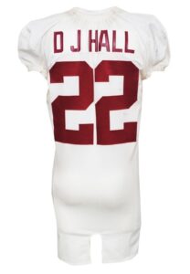 2007 D.J. Hall University of Alabama Crimson Tide Game-Used Road Jersey