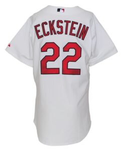 2007 David Eckstein St. Louis Cardinals Un-Worn & Autographed Home Uniform