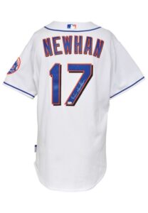 2007 David Newhan New York Mets Game-Used & Autographed Home Jersey