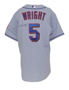 2007 David Wright NY Mets Game-Used & Autographed Road Uniform