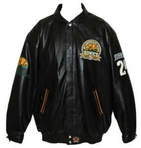 2007 Dennis Johnson Seattle SuperSonics Worn Jeff Hamilton Leather Jacket