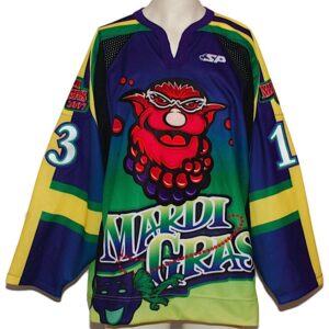 2007 Dorian Anneck Rocky Mountain Rage Mardi Gras Night Game-Used Jersey