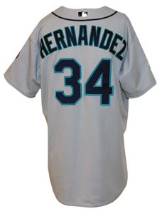 2007 Felix Hernandez Seattle Mariners Game-Used Road Jersey