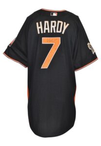 2007 J.J. Hardy Milwaukee Brewers All-Star Game Workout/Home Run Derby Autographed Issued Jersey