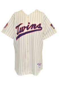 2007 J.J. Hardy Minnesota Twins Game-Used Throwback Home Jersey