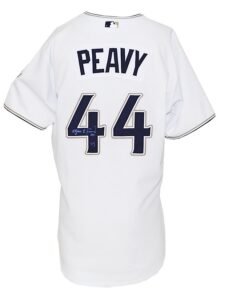 2007 Jake Peavy San Diego Padres Game-Used & Autographed Home Jersey