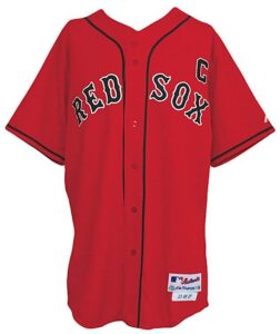 2007 Jason Varitek Boston Red Sox Game-Used Red Alternate Jersey